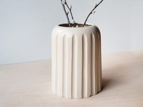 Groove Vase - Grey