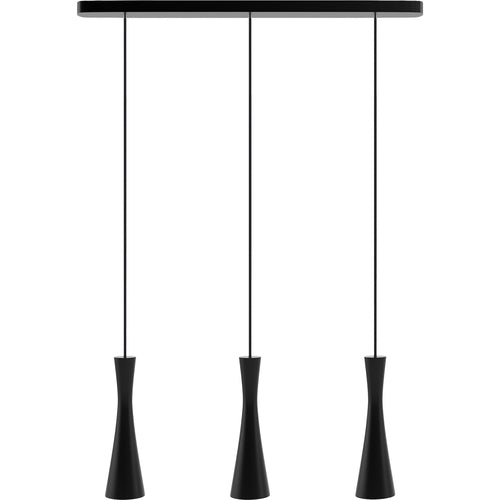 Hanging lamp black Vegas 3 tr